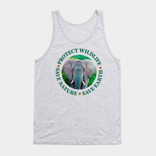 Wildlife Conservation Earth Day Elephants Tank Top